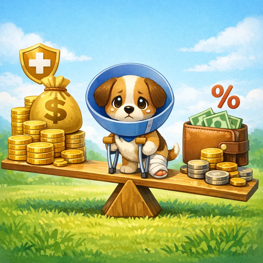 강아지 슬개골 치료 보상 한도액 및 자기부담금 수치를 정리한 인포그래픽