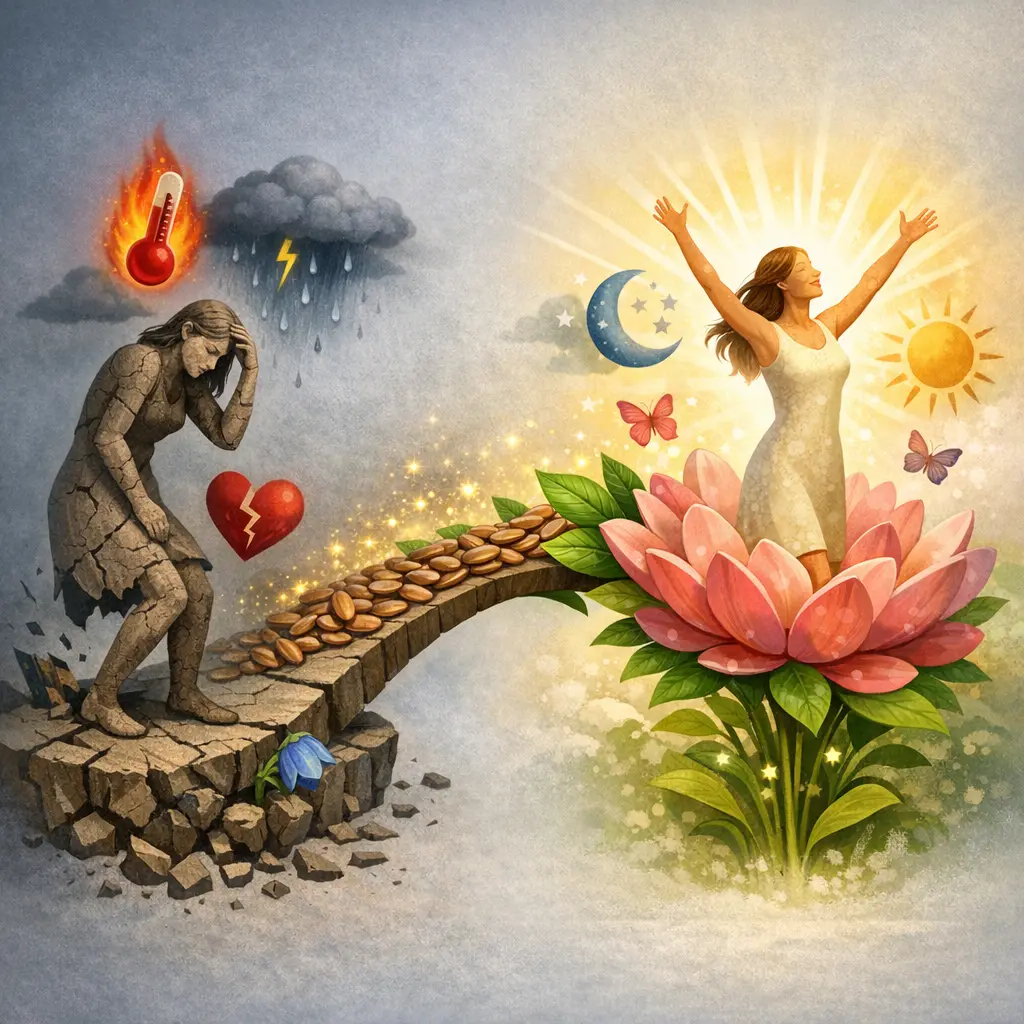 아마씨 리그난 섭취에 따른 갱년기 지수 개선 효과 그래프