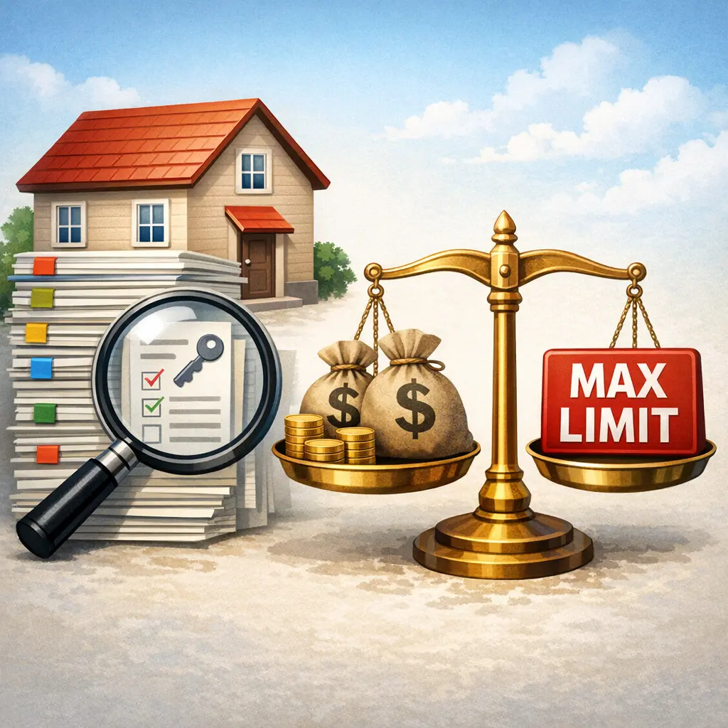 최대 보증 한도와 등기부상 권리 순위 확인 기준 안내 그래픽