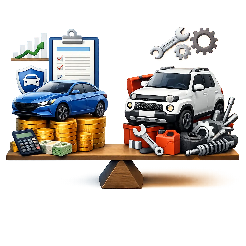 아반떼와 캐스퍼의 연간 보험료 및 정비 비용 비교 인포그래픽