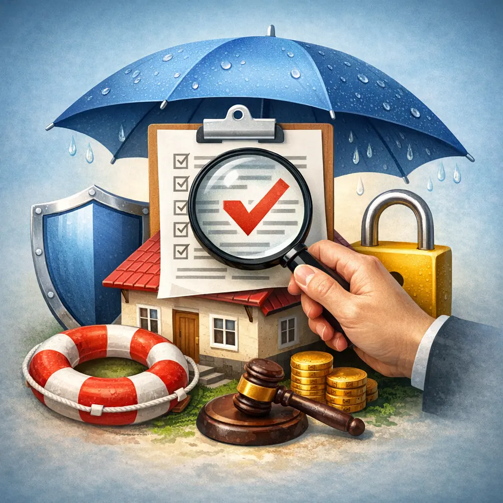 안전한 임대차 계약을 위해 보호 문구가 명시된 특약란을 꼼꼼히 검토하는 모습